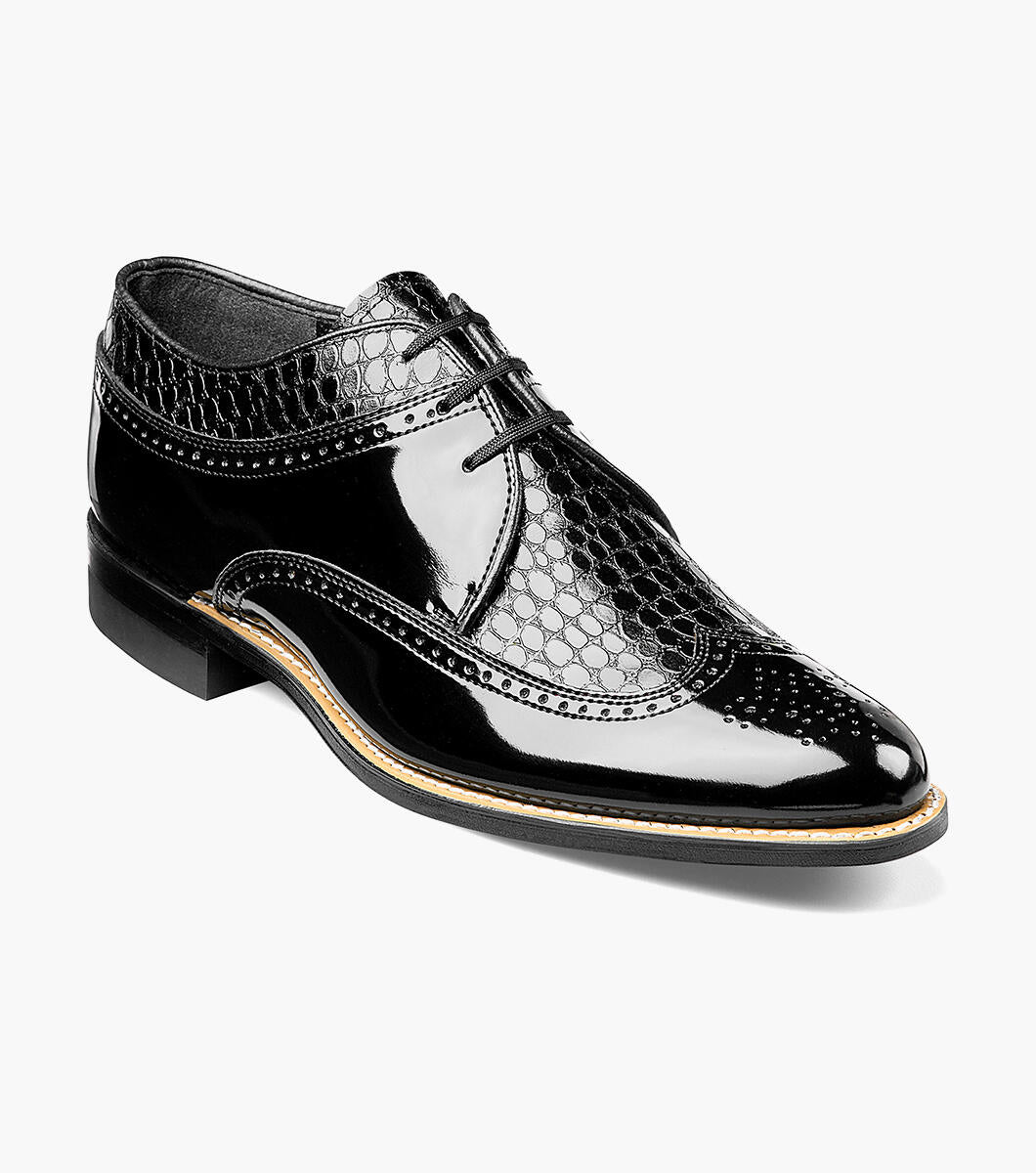 Stacy Adams - (C3208) Dayton Wingtip (Black) - Penners
