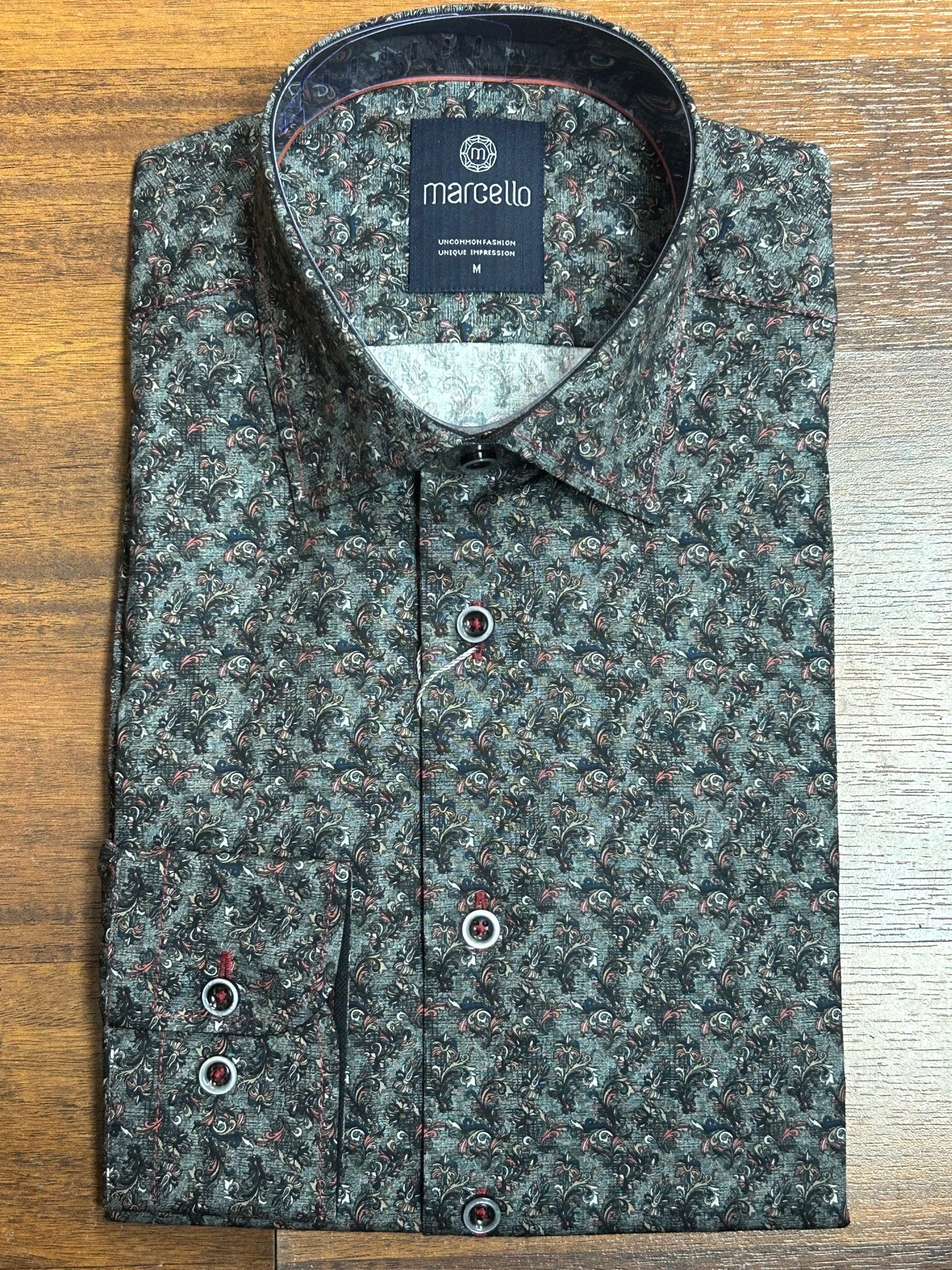 Marcello W-566 Grey/Wine/Tan