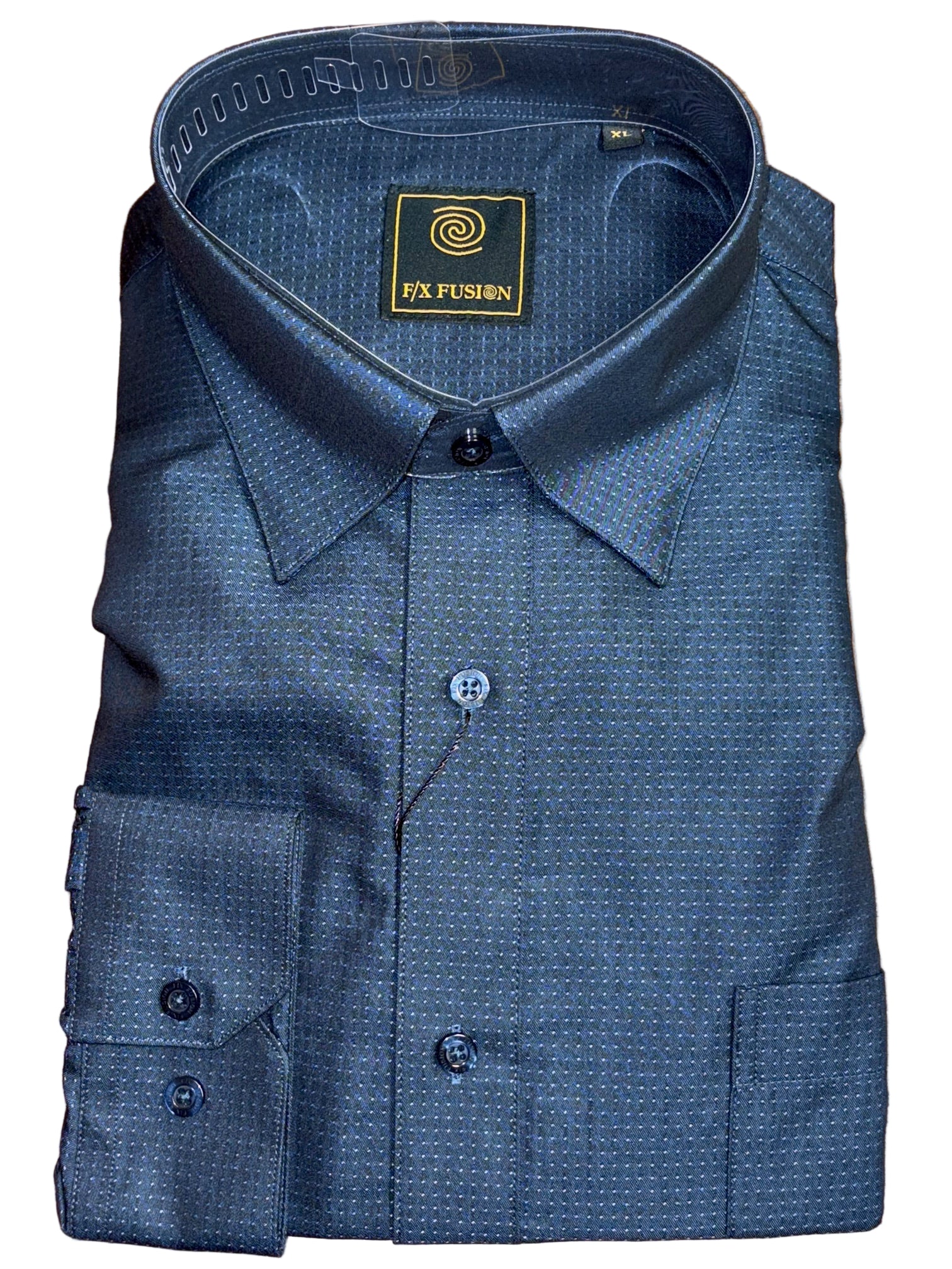Poly/cotton shirt that is meant to be tucked in and worn with jeans or slacks and look great under a sport coat.&nbsp;&nbsp;