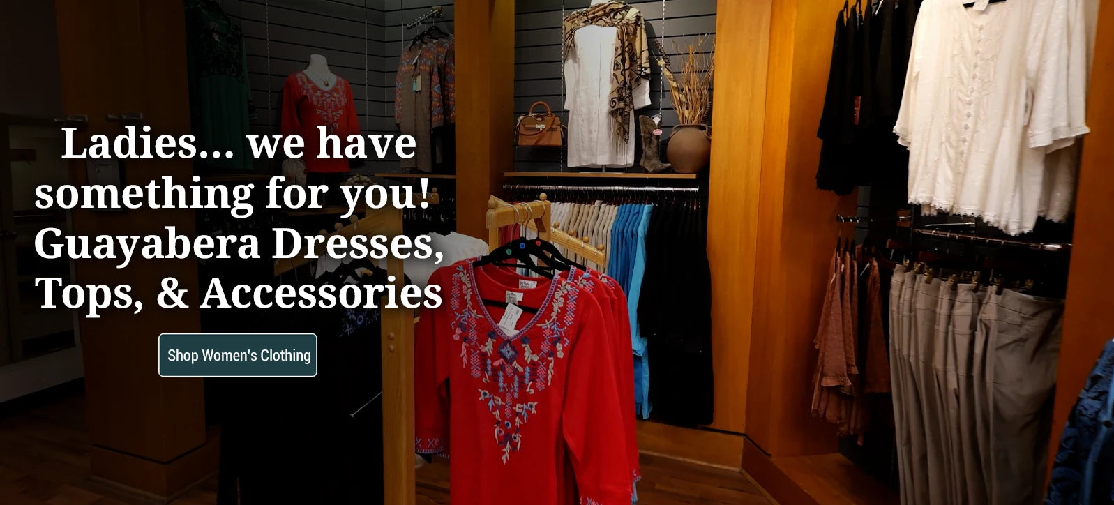 Ladies... We have something for you! Guayabera Dresses, Tops, and Accessories