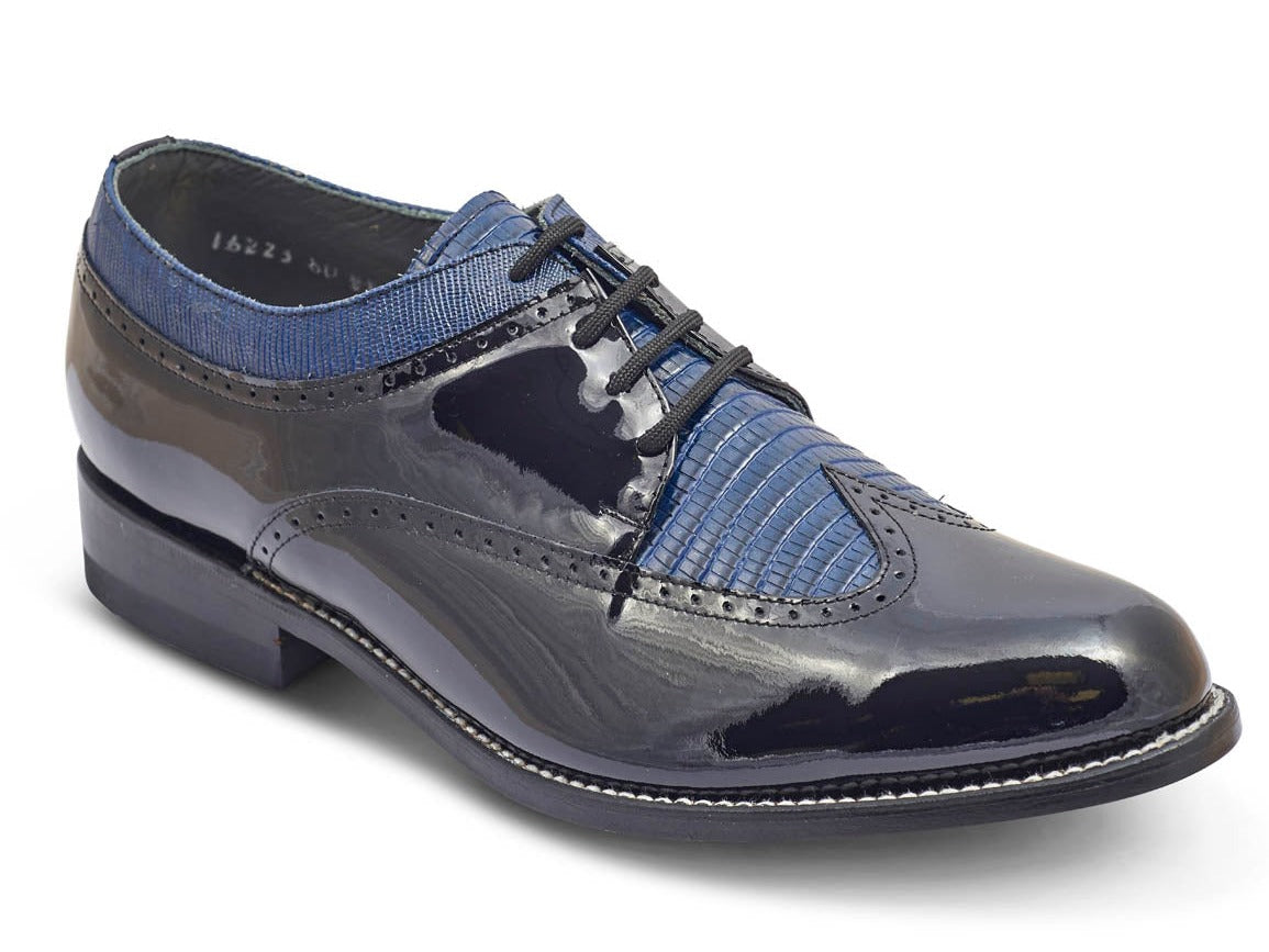 STACY PENNER - Black/Blue Wing Tip (C1608) - Penners display picture 1