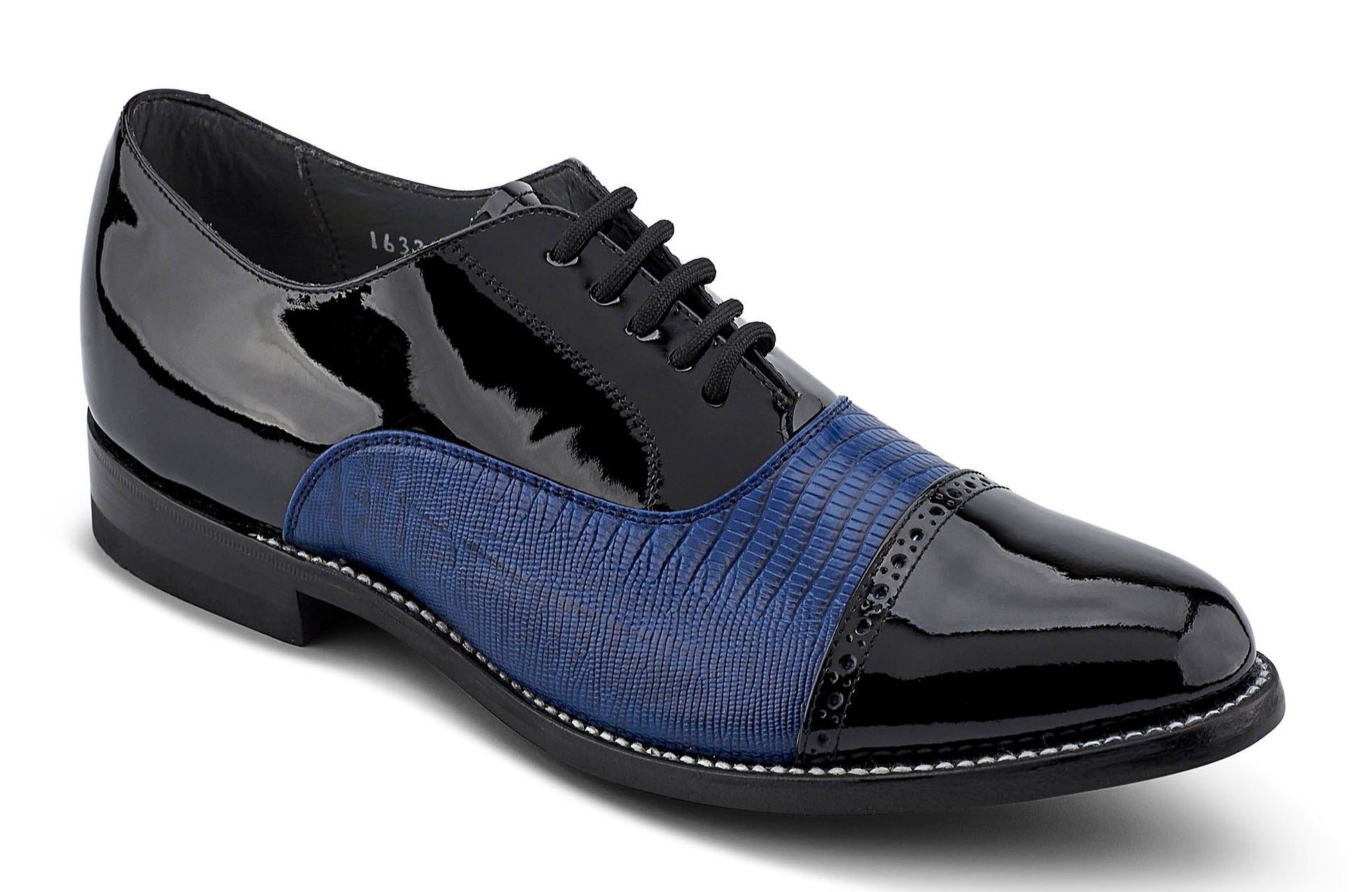 STACY PENNER - Black/Royal Cap Toe (C1611)