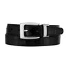 BRIGHTON - (30090) Reversible Croco Belt (Black/Peanut)