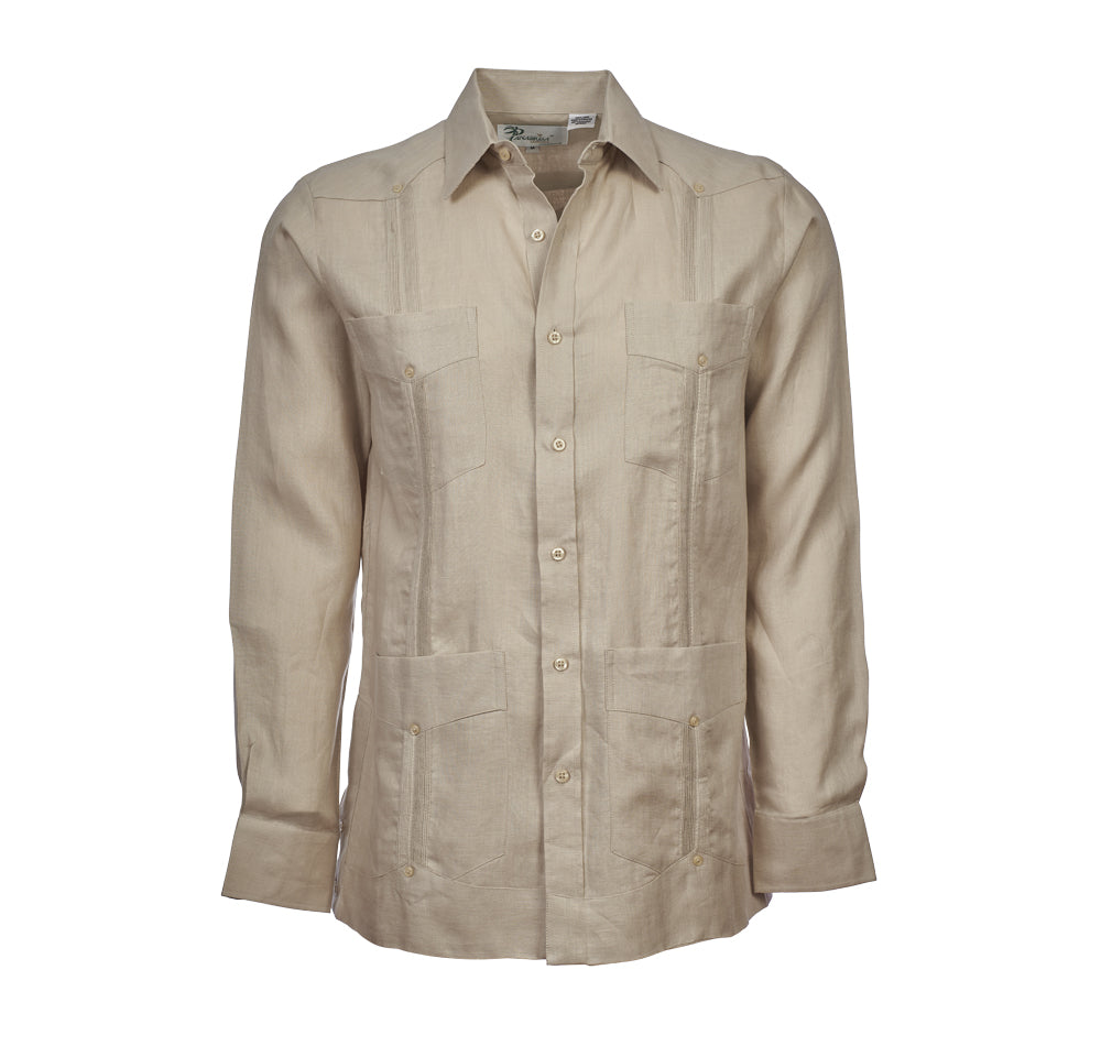 Men's ESCALADE Long Sleeve Guayabera | Penner's | Buy Online L / ESCALADE KHAKI