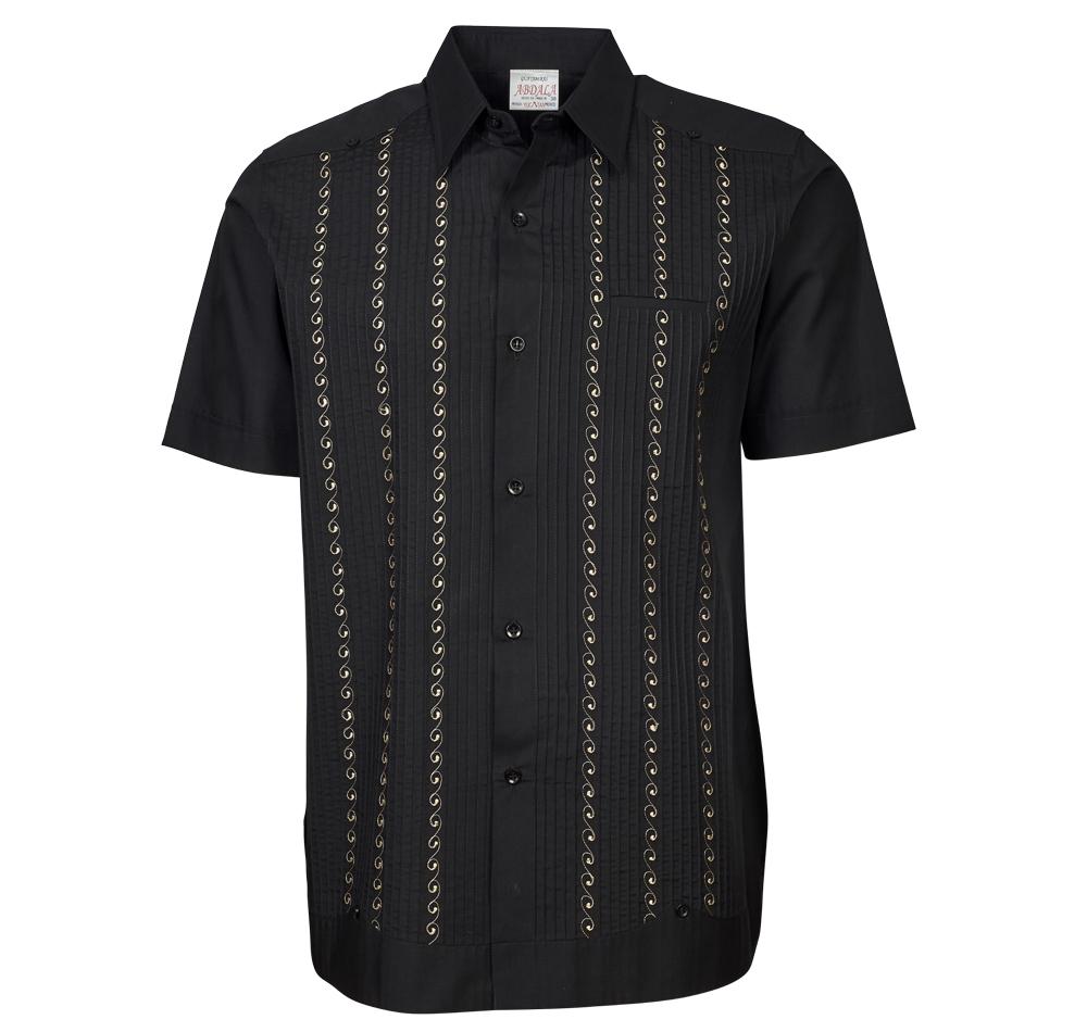 Presidente Short Sleeve Guayabera | Official Penner's Style L / BLACK-KHAKI Presidente Short Sleeve Guayabera | Official Penner's Style L / BLACK-KHAKI
