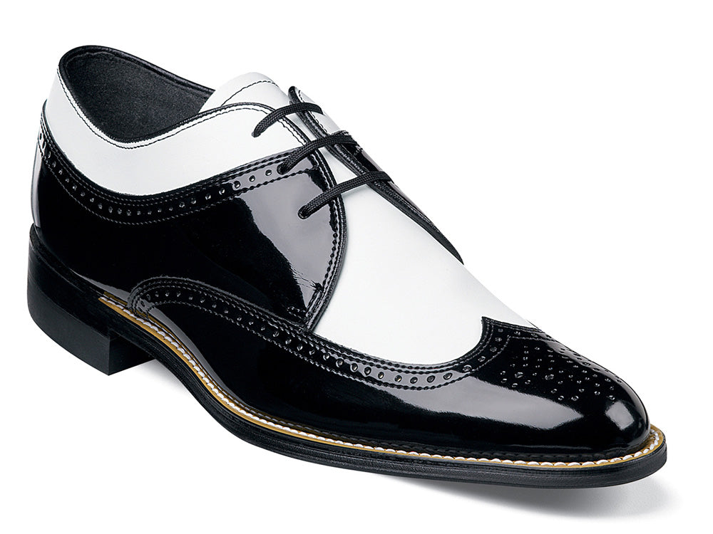 Men's Stacy Adams, Dayton Oxford Black/White 8 D Men's Stacy Adams, Dayton Oxford Black/White 8 D