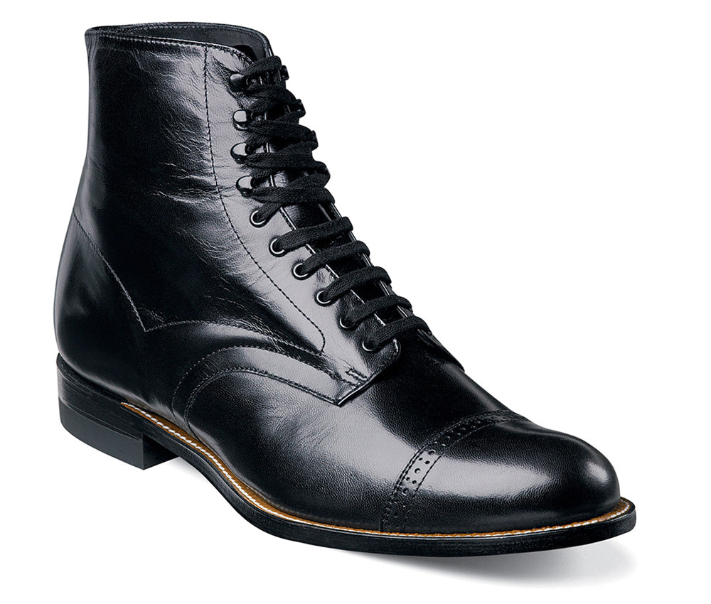 Stacy Adams Black Madison Men's Cap-Toe Boots -