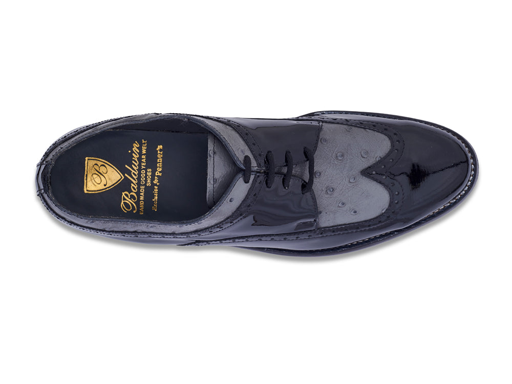 STACY PENNER - Black/Grey Wing Tip (C1637)