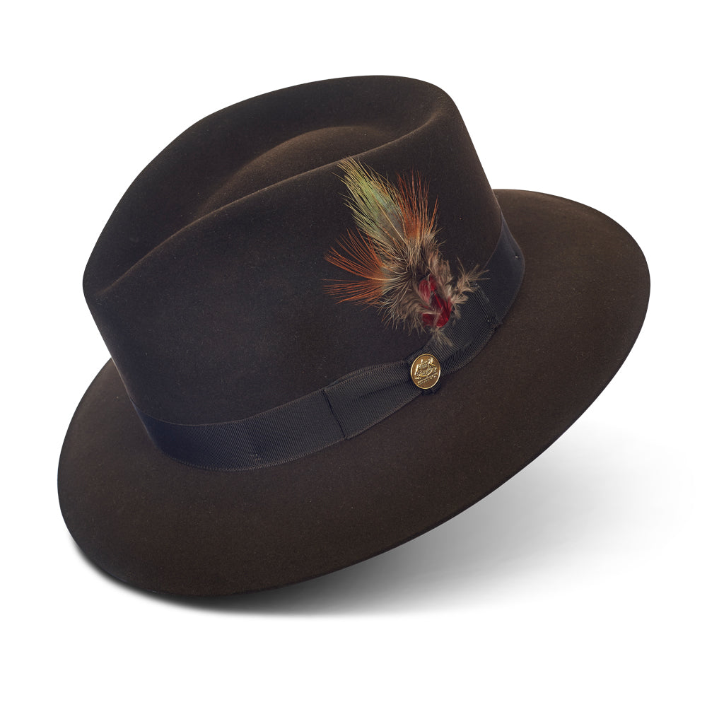 Stetson Temple Fur Felt Fedora Hat Stetson Temple Fur Felt Fedora Hat