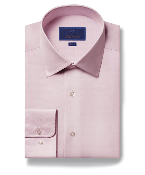DAVID DONAHUE - Dress Shirt - (Pink) 18.5x34/35 DAVID DONAHUE - Dress Shirt - (Pink) 18.5x34/35