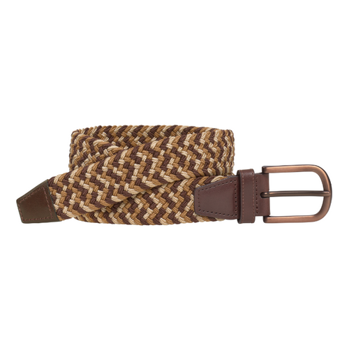 Robert Old Brown Woven Leather Belt