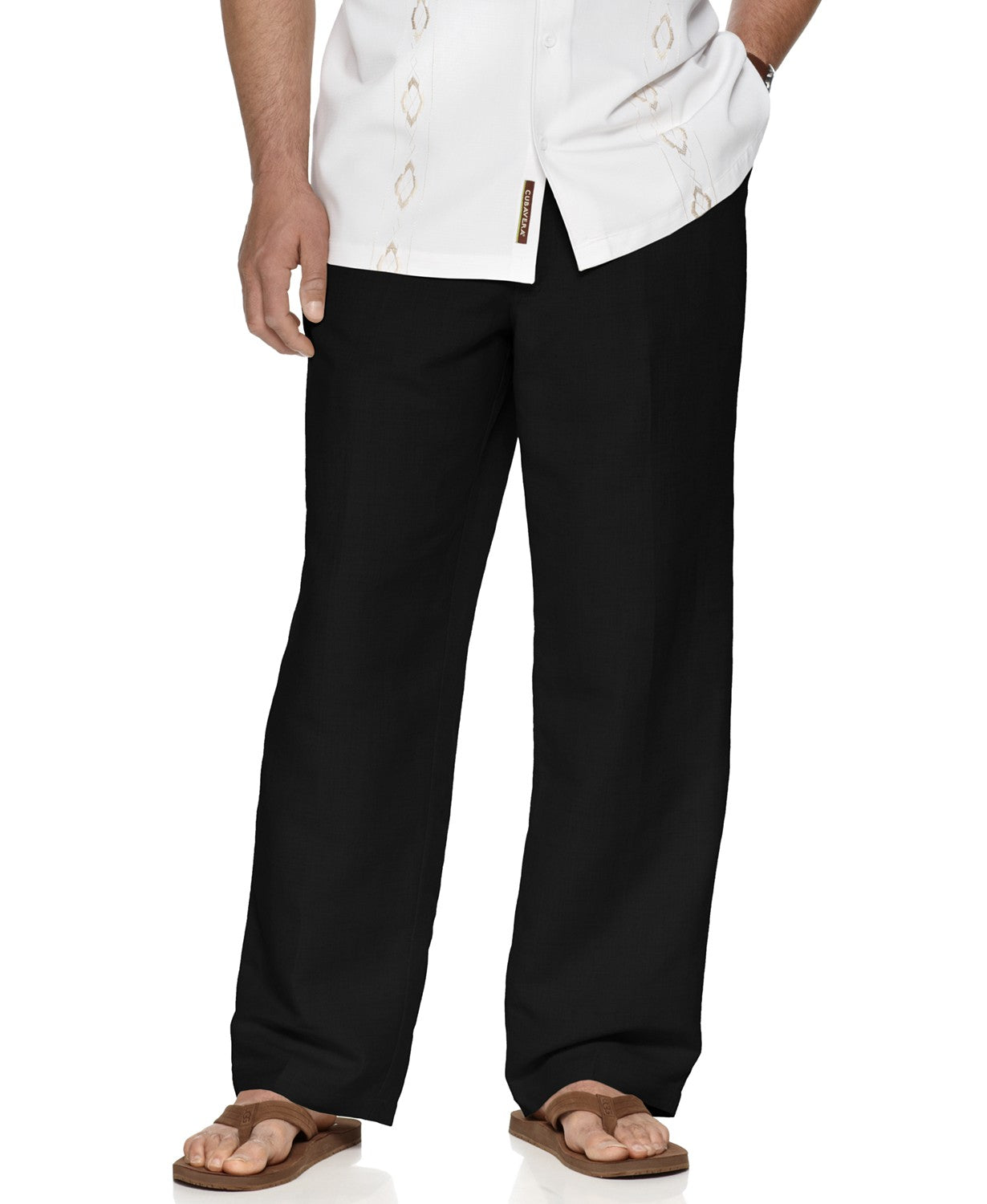 MERC - (P3110) - 100% Pure Linen Pants Black MERC - (P3110) - 100% Pure Linen Pants Black