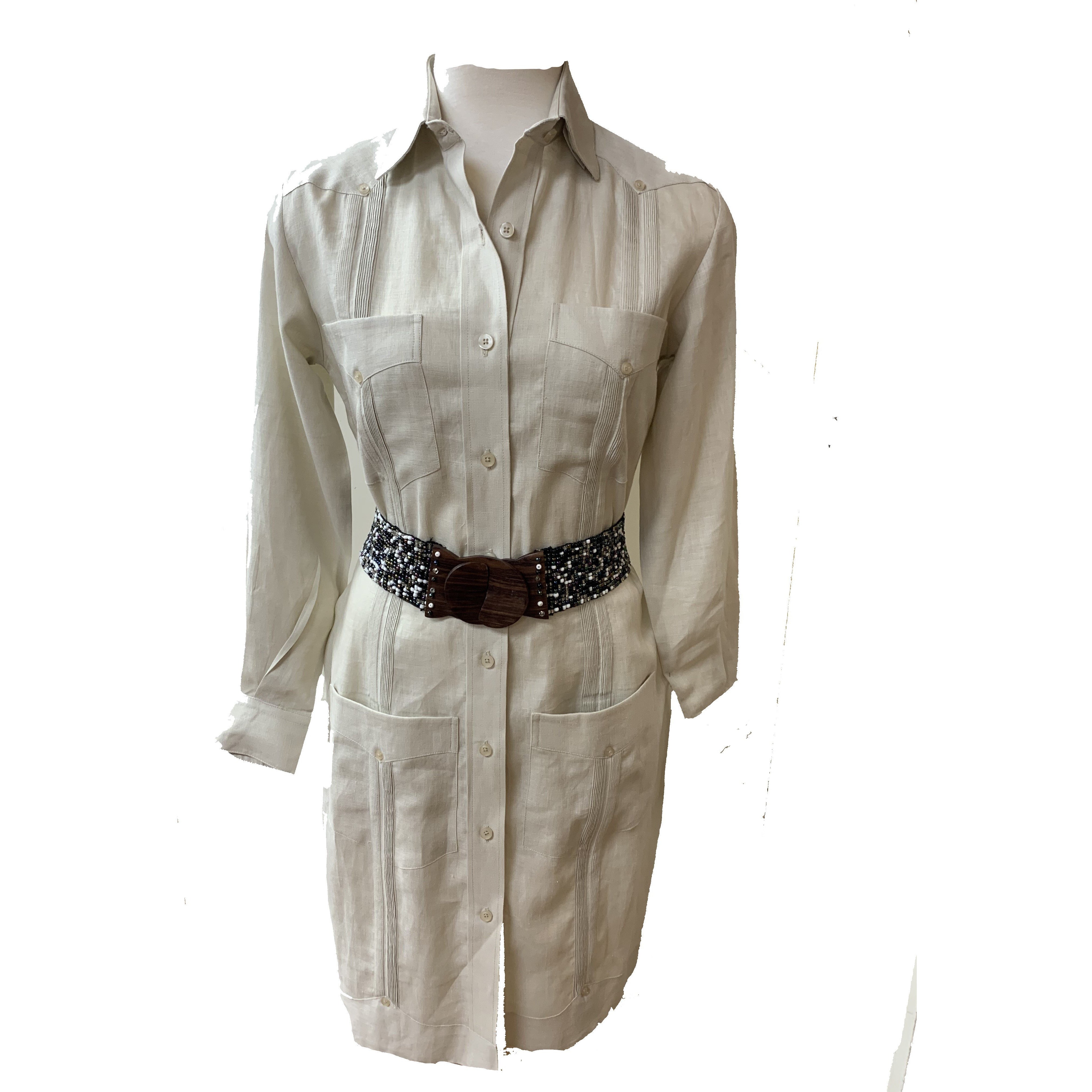 guayabera dress Linen Guayabera Dresses | Authentic Mexican Style