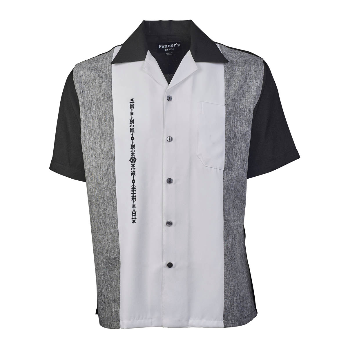 El Patron shirt is custom made for Penner's! This retro shirt is square bottom and is perfect to dress up with some Stacy's and a nice fedora or casual with shorts and sandals.&nbsp; Made with lightweight poly so you can wash it and wear it.&nbsp; You'll love these shirts!