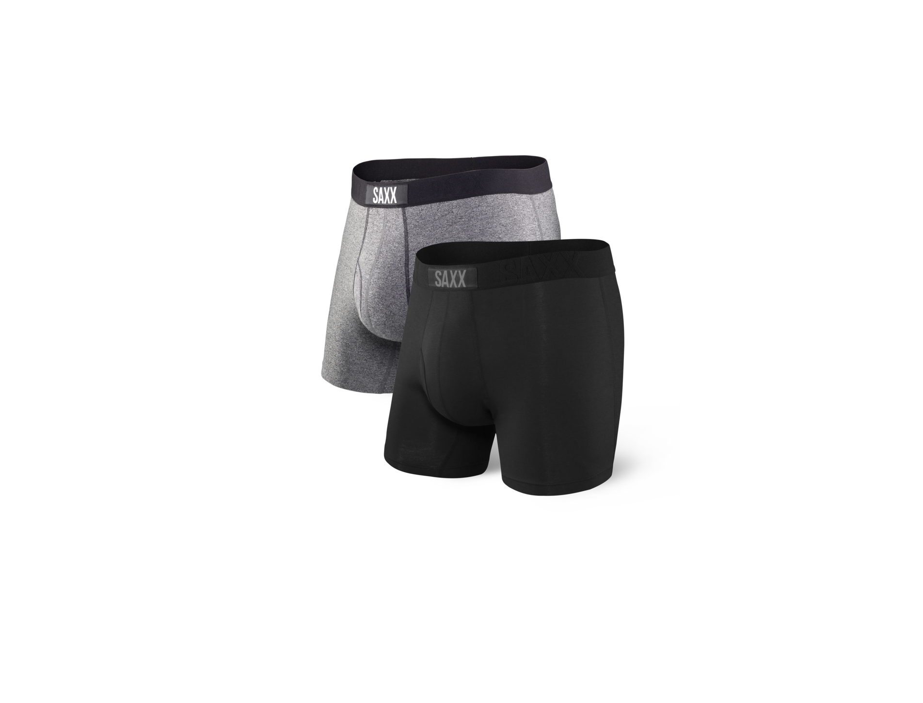 SAXX Boxer Brief 2 Pack Black/Salt Pepper - Penners